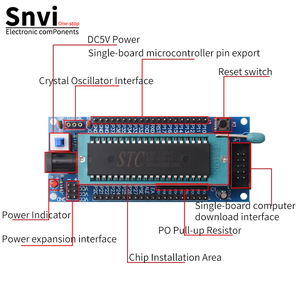 51 MCU piccola scheda di sviluppo della scheda di sistema 40P serratura sedile mobile elettronica per l'apprendimento dei programmatori emulatori debugger - Product Image 5