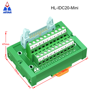 IDC20 2x10ピン0.1 "男性ヘッダーブレイクアウトボードDINレールIDC20マウント端子ブロック - Product Image 5