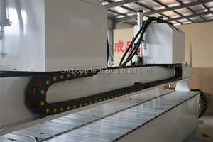 Máquina de enrutador CNC de metal de madera multihusillo 3D multifunción Jinan Powertech con rotativo - Product Image 3
