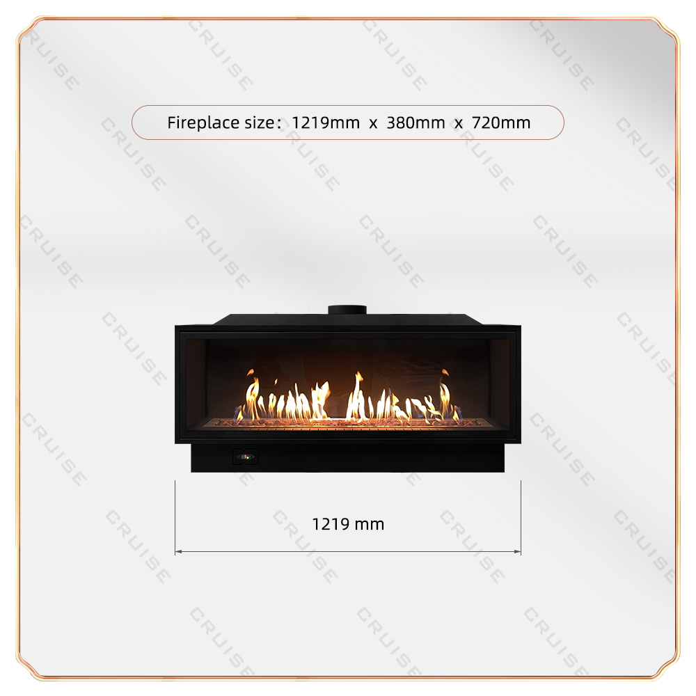 Black 1219.2 - 720 - 380 mm