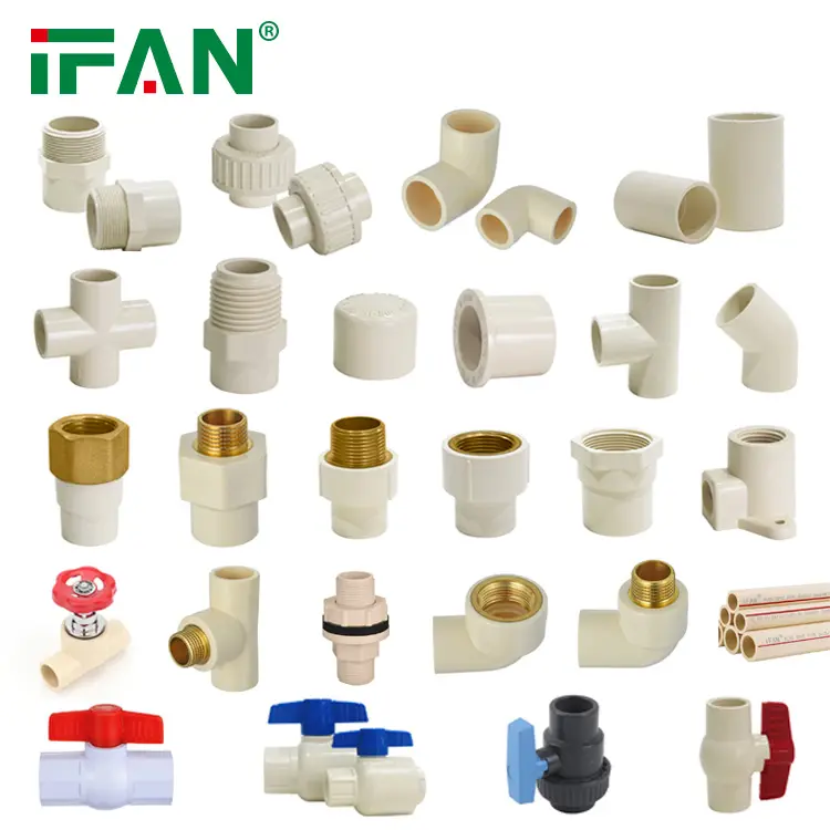 IFAN OEM ASTM 2846 CPVC raccordi per tubi 1/2 "-2" accoppiamento in PVC presa diritta connettore giunto materiali idraulici raccordi in PVC