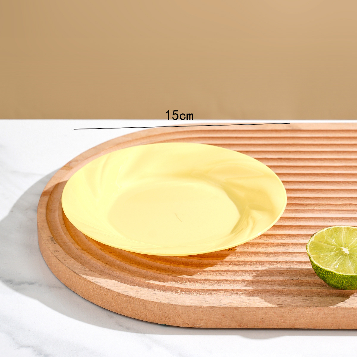 Assiette à pâtes 15 cm - jaune