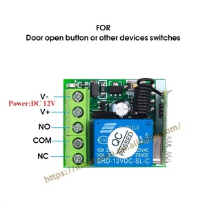<strong>DC12V</strong> 10A Relay 1 CH Wireless RF <strong>Remote</strong> Control Switch Transmitter with Receiver Module 433MHZ LED <strong>Remote</strong> Control - Product Image 2
