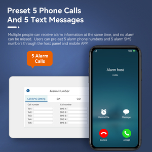 IOS Android APP Wireless Home sistema de alarma segura inteligente WIFI GPRS GSM Intercom Sistema de alarma de control remoto - Product Image 3