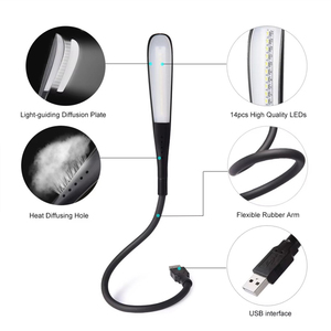 Cảm ứng có thể điều chỉnh độ sáng 3 cấp độ Dimmable LED USB ánh sáng USB máy tính xách tay ánh sáng linh hoạt bàn phím USB ánh sáng LED để đọc - Product Image 5