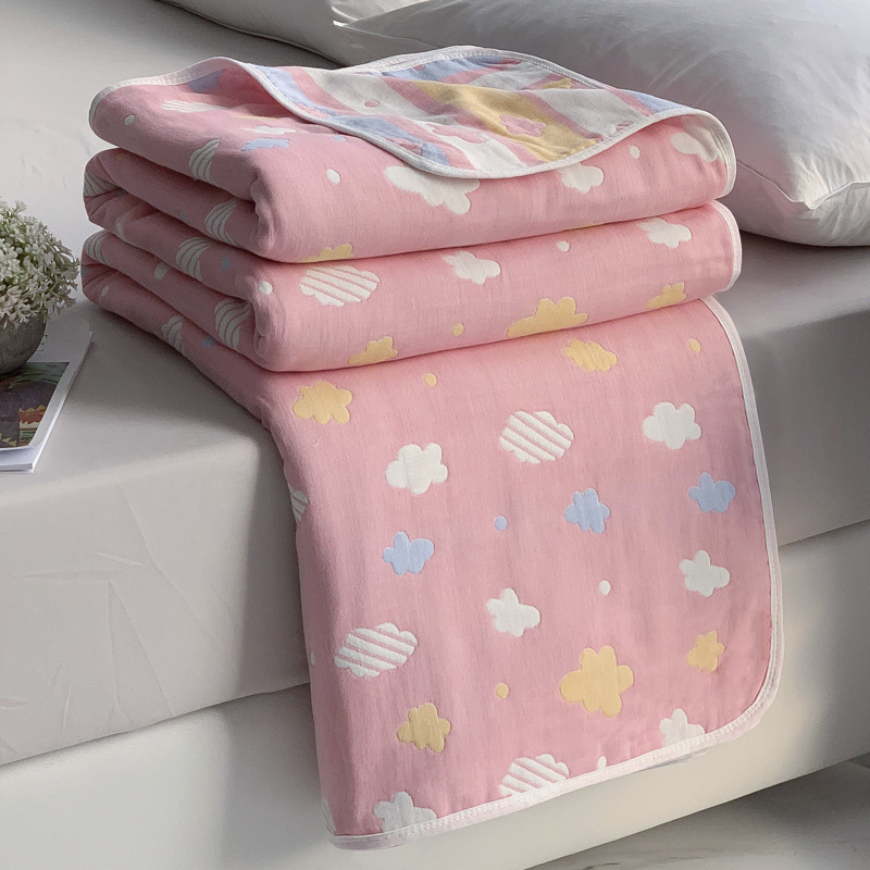 Powder cloud-six layers yarn towel summer