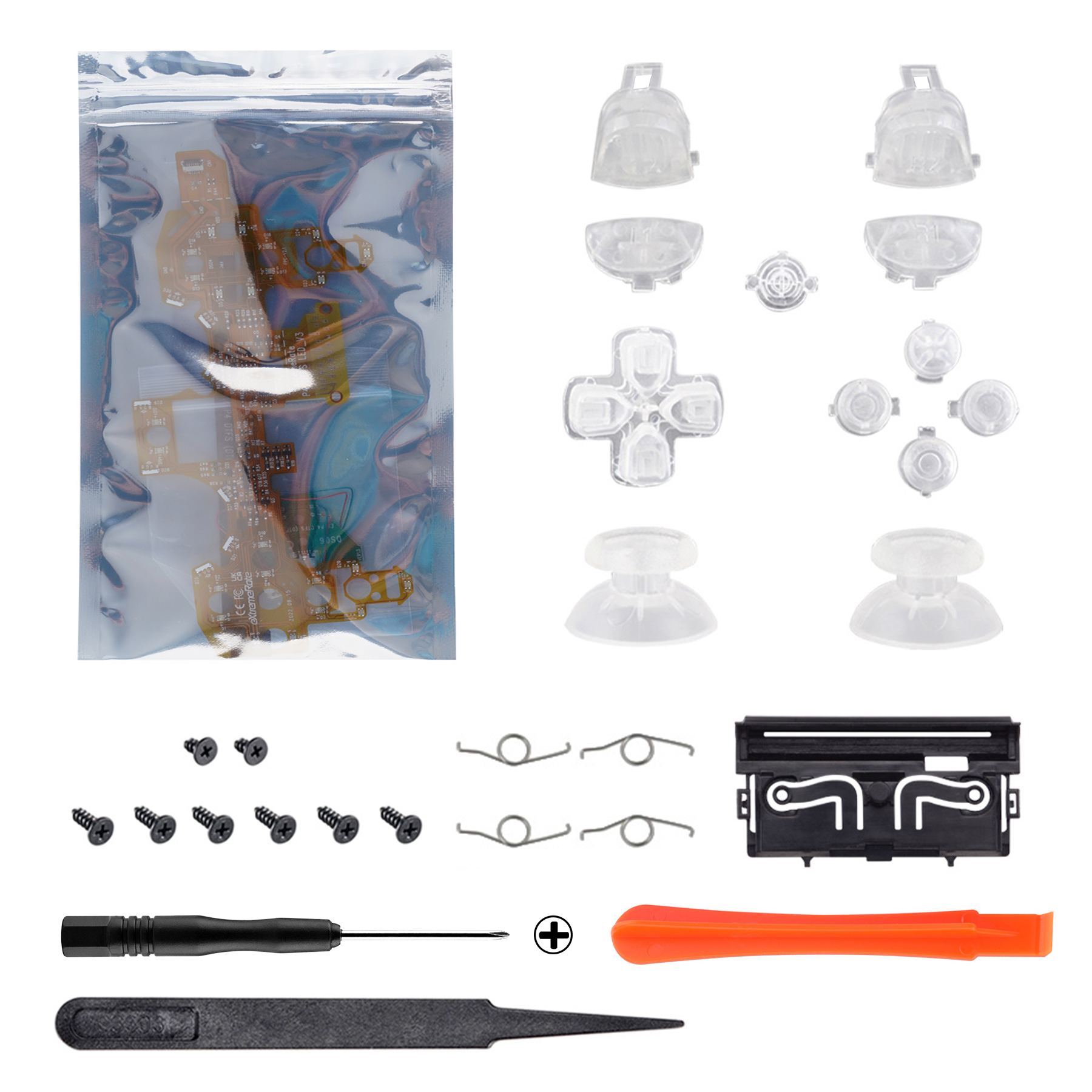 Led kit with Clear Buttons for ps4 Controller