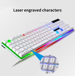 Juego de teclado y ratón con cable, juego de teclado y ratón mecánico iluminado con USB - Product Image 6