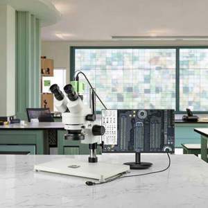 Microscopio estéreo 4K, ajuste de diamante de joyería, aumento 3.5X-90X, fuente de luz LED multidireccional, microscopio de gemas para cámara 4K - Product Image 4