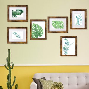 Resim çerçeveleri, ahşap kolaj resim çerçevesi 8x10 resim çerçevesi kahverengi 6 Set, ekran resimleri 5x7 Mat veya 8x10 Mat olmadan - Product Image 6