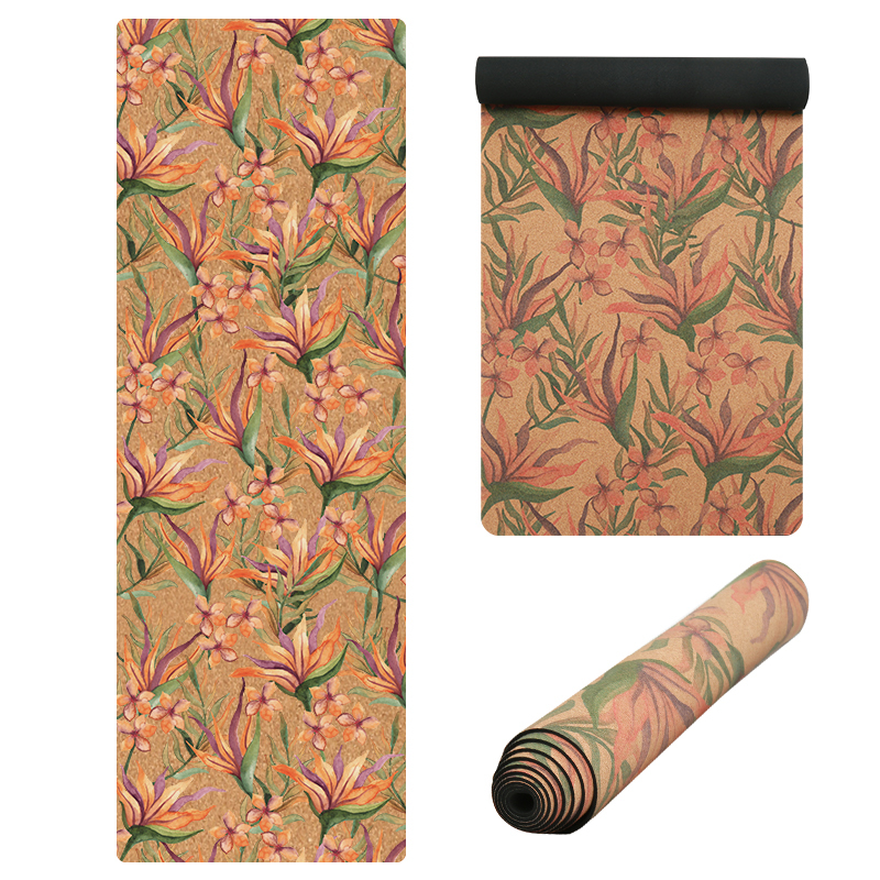 Cork Yoga Mat - blak