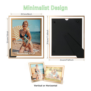 Khung ảnh pha lê trong suốt sáng tạo DX Designs, trang trí thanh lịch để bàn đầu giường - Product Image 4