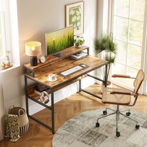 Contemporary <strong>Simple</strong> <strong>Desk</strong> Study Writing Table <strong>Computer</strong> <strong>Desk</strong> Home Office with Storage for Small Space Bedroom - Product Image 2