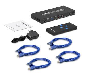 4K@60Hz HDCP 4X1 HDMI <strong>KVM</strong> <strong>Switch</strong> with USB3.0 HDMI USB <strong>KVM</strong> <strong>Switch</strong> for <strong>1</strong> Monitor 4PC Computer Monitor Keyboard Mouse Control