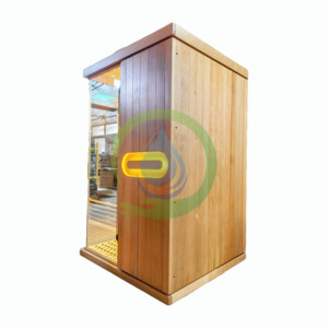 Nuova moda in legno massello Canadico cicuta 2 persone Full spettro infrarosso Sauna interna con luce a stella