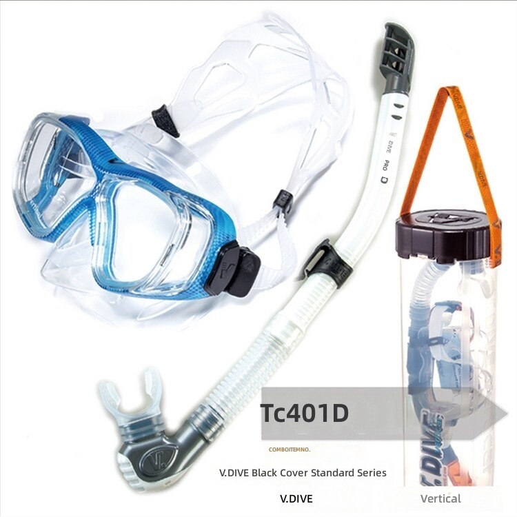 Mascarilla TC401D + Snorkel Semiseco + Carbo Cubo
