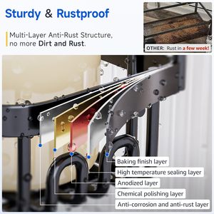 Vòi hoa sen Caddy trên cửa tổ chức: Giá tắm treo trên cửa với móc-kệ lưu trữ bên trong phòng tắm-màu đen mờ - Product Image 5