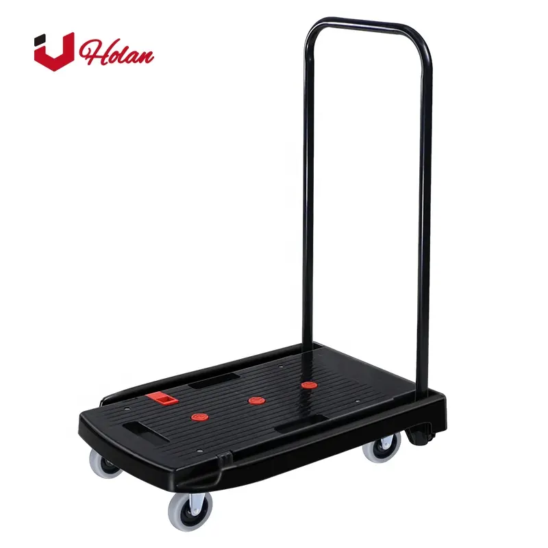 Uholan JJ2-150 접이식 플라스틱 플랫폼 휴대용 핸드 트럭 트롤리 카트 용량 150KG