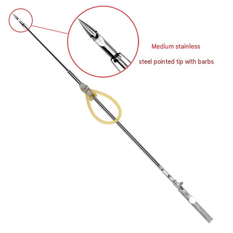 1 medium stainless steel barbed hook-2 rubber bands