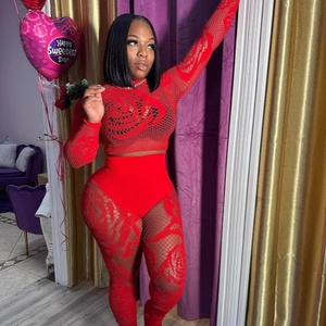 Viviblook Z1128st03 Cảnh Sát Hàng Đầu Và Eo Cao Quần Hộp Đêm Sexy Ren Hai Mảnh Thiết Lập Xem Thông Qua Chặt Chẽ Phụ Nữ Thiết Lập - Product Image 3