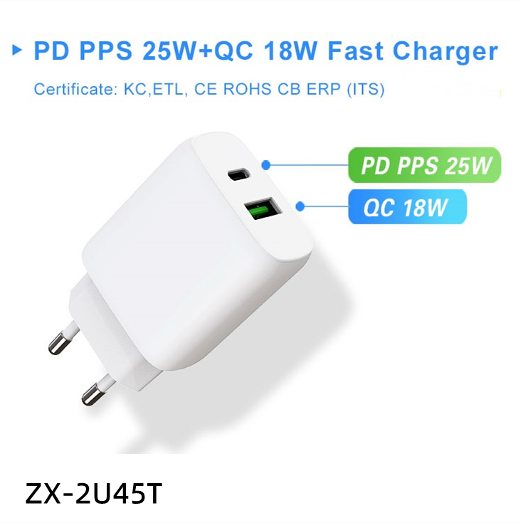 25W PD/PPS + 18W QC (ZH-2U45T)