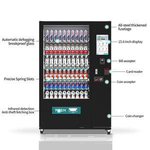 24 giờ tự phục vụ Snack Máy bán hàng tự động với Bullet Proof Glass tự động kết hợp đồ uống Snack Máy bán hàng tự động với tiền mặt trả - Product Image 5