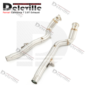 California T 3.9T 2012-2018 için özel egzoz başlık iniş borusu yarış araba SS304 ücretsiz akış boruları susturucu egzoz sistemi - Product Image 5