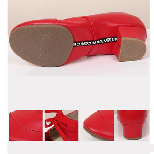 Женские профессиональные латинские квадратные современные танцевальные туфли для взрослых с низким вырезом на мягкой подошве неглубокая оральная Сексуальная Современная танцевальная обувь - Product Image 5