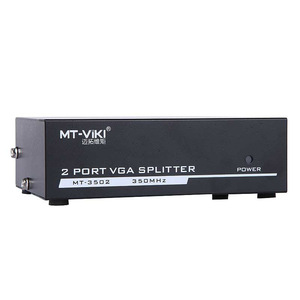 Divisor VGA alimentado por 1080p de alta resolución, 1 en 2, caja de distribución de vídeo, copia de señal, adaptador de corriente, accesorio de Audio y vídeo - Product Image 2