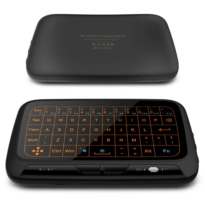 Gaxever Latest technology new product BT air mouse H18+ 2.4G wireless backlit touchpad keyboard mouse combo