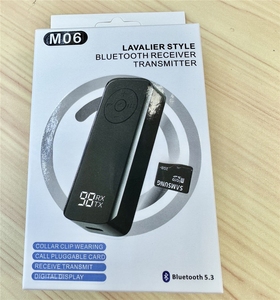 数字显示器2合1蓝牙无线适配器BT 5.3接收器发射器RX TX带tf卡立体声3.5毫米辅助音频播放器 - Product Image 6
