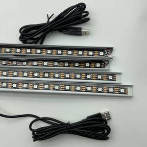WS2812B/SK6812 алюминиевый профиль адресуемый светодиодный светильник бар USB разъем цифровой RGB светодиодные полосы света