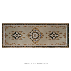 Centurymosaic sang trọng tùy chỉnh thiết kế sàn đá cẩm thạch bằng tia nước Gạch Mosaic huy chương hình chữ nhật Vòng đá cẩm thạch huy chương mô hình - Product Image 6