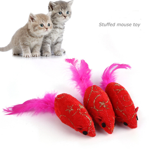 Sonajero gato ratón juguetes también prerelleno Catnip Faux Fur ratones croma juguetes interactivo gato juego Catnip para gatos de interior Play Fetch - Product Image 2