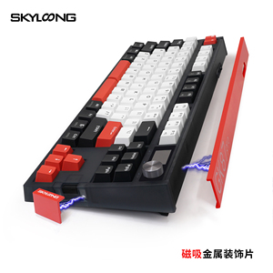 Memphis Theme Keyboard Skyloong GK87 Key Pro TKL Keyboard Caja de regalo Wireless Pudding Keycaps Pantalla de 1,7 pulgadas para Mac/Win System - Product Image 5