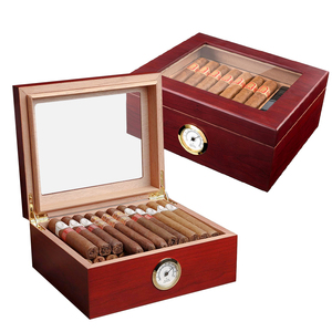 Cigar Humidor Elegant Humidor Humidor with Hygrometer and Humidifier Cedar Lined Cigar Box for Optimal <strong>Humidity</strong> Control - Product Image 5