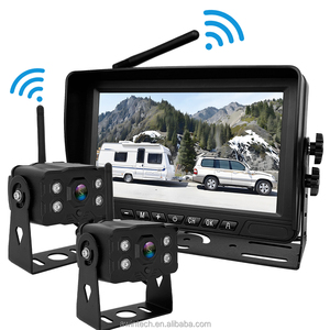 Awintech 2 * cámara de visión trasera inalámbrica impermeable visión nocturna SISTEMA DE Monitor de 7 pulgadas para Rv camión autobús remolque camión 12V 24V - Product Image 1