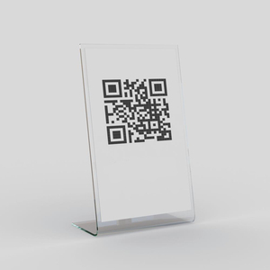 Bloque de cubo de código QR cuadrado acrílico para invitados, Wifi, contraseña, bloque de 4 "x 4" 5 "x 5" 6 "x 6"