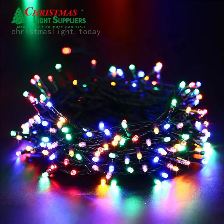 หลายสีพลังงานแสงอาทิตย์ไฟ String 100 LEDs 8 โหมดกันน้ำพลังงานแสงอาทิตย์ Garlands String สำหรับ Garden Patio