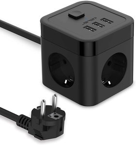 Toma de corriente multifuncional, toma de corriente estándar europeo, 3 enchufes, 3 USB - Product Image 1