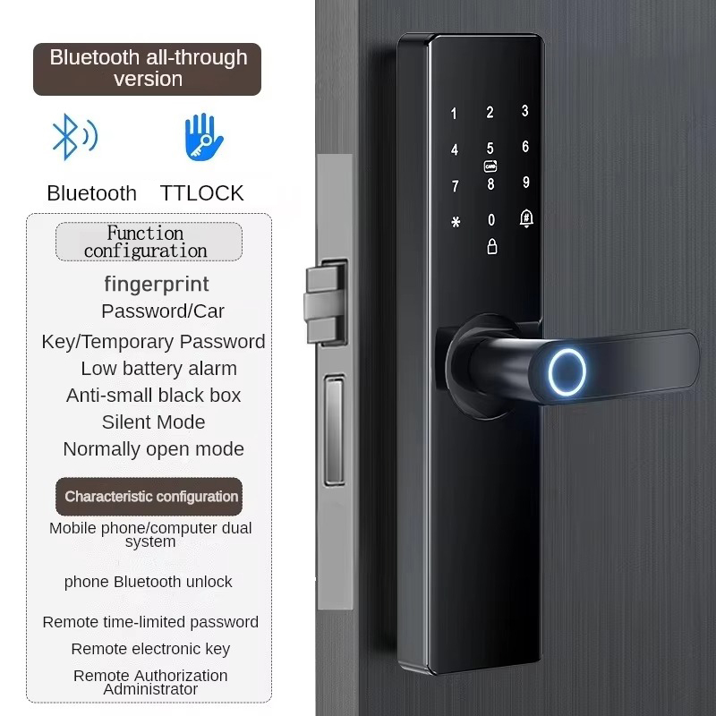 TT Lock with mortise- App,Fingerprint, password, card, key