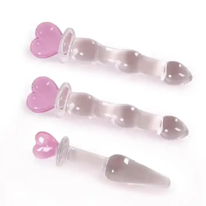 Good Quality Crystal Glass Plug Women Massage Stick Star Moon Heart Shaped Home Decor Private Massage For Women Lovers Couple
