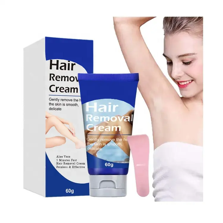 Creme removedor de pelos privado, creme depilatório de fórmula sensível sem dor e eficaz com vitamina e vera para remoção rápida de pelos