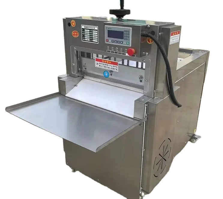 Çeşitli et çeşitleri için özelleştirilebilir fonksiyonlu yüksek performanslı ticari dondurulmuş et kesme ve dilimleme makinesi