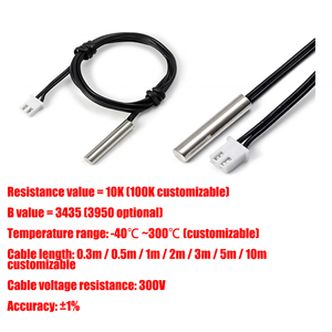 4*20 mét không thấm nước thăm dò 3435 10k NTC cảm biến nhiệt độ thermistor cho phổ nhiệt - Product Image 3