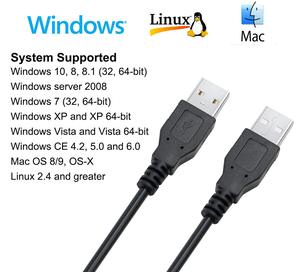 DTECH <strong>Computer</strong> to <strong>Computer</strong> USB Cable Connection <strong>Data</strong> Transfer PC to PC Cord FTDI Chip USB 2.0 Cable - Product Image 5