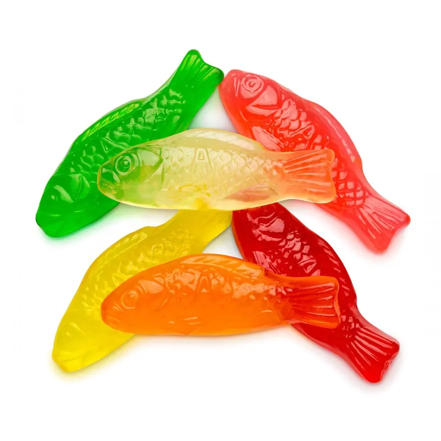 Custom Bahasa Swedia Ikan Bentuk Hewan Lembut Gummy Candy