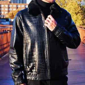 High-end luxury <strong>selected</strong> A-grade crocodile leather short <strong>coats</strong> for both men and women are custom-made based on samples - Product Image 4