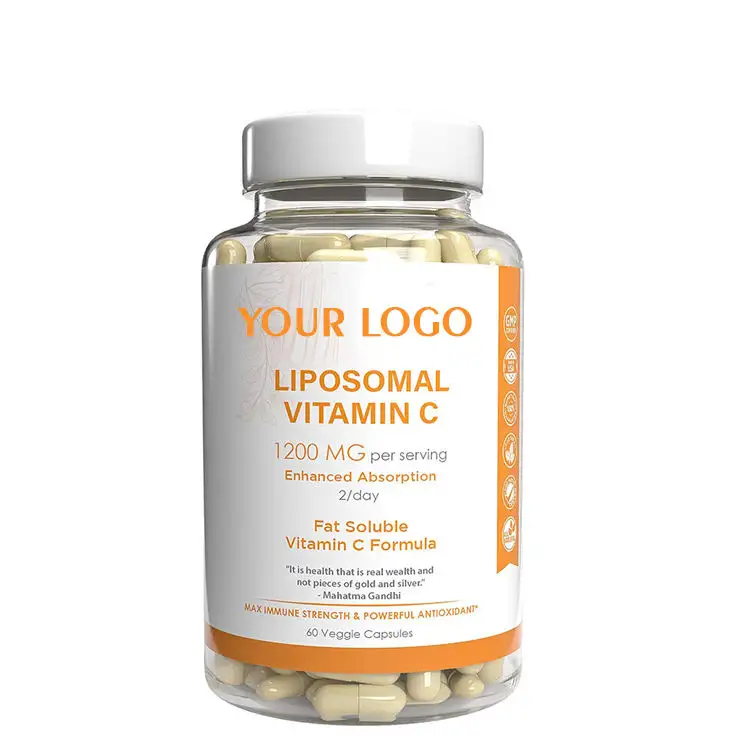 Nhãn hiệu riêng OEM/ODM hấp thụ cao liposomal Vitamin C viên nang hệ thống miễn dịch tăng cường bổ sung viên nang