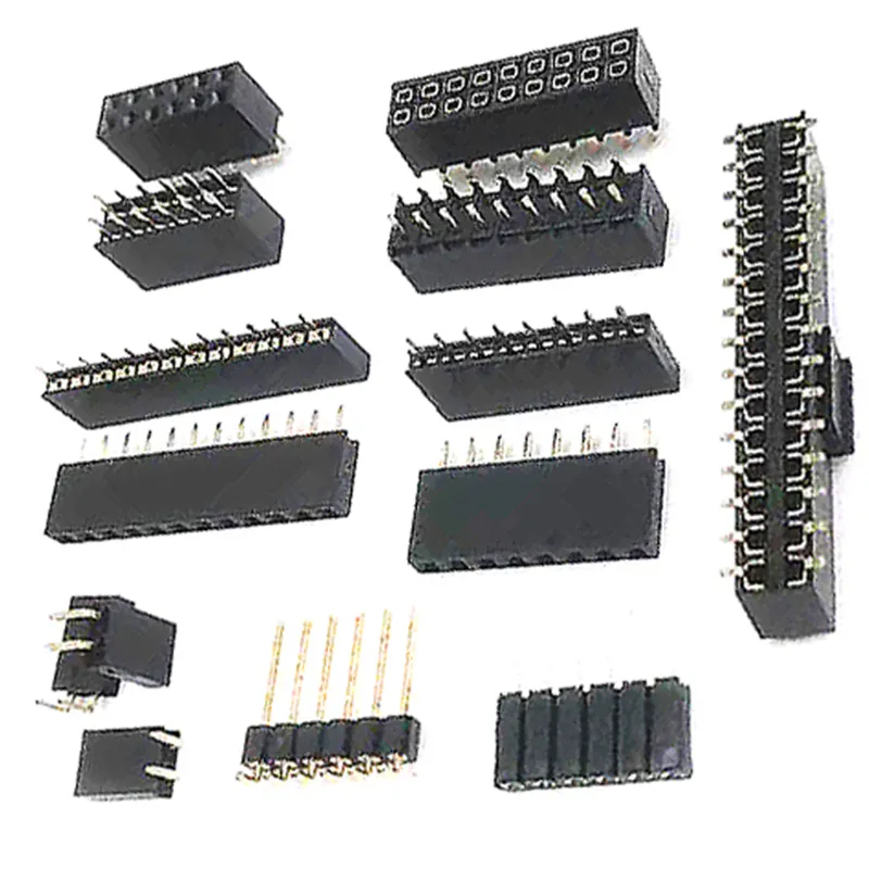 2.0mm 2.54mm Pitch 1.27mm 40pin Way Header Pin Connector Female Header DIP Single Double Rows SMD SMT Male PCB Connectors